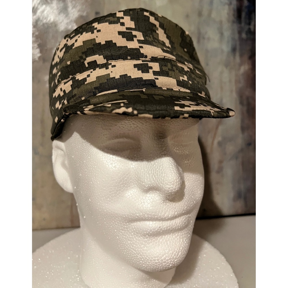 Unbranded Digital Camo‎ Patrol Cap Mens OSFM Green Excellent Tactical Cadet Hat